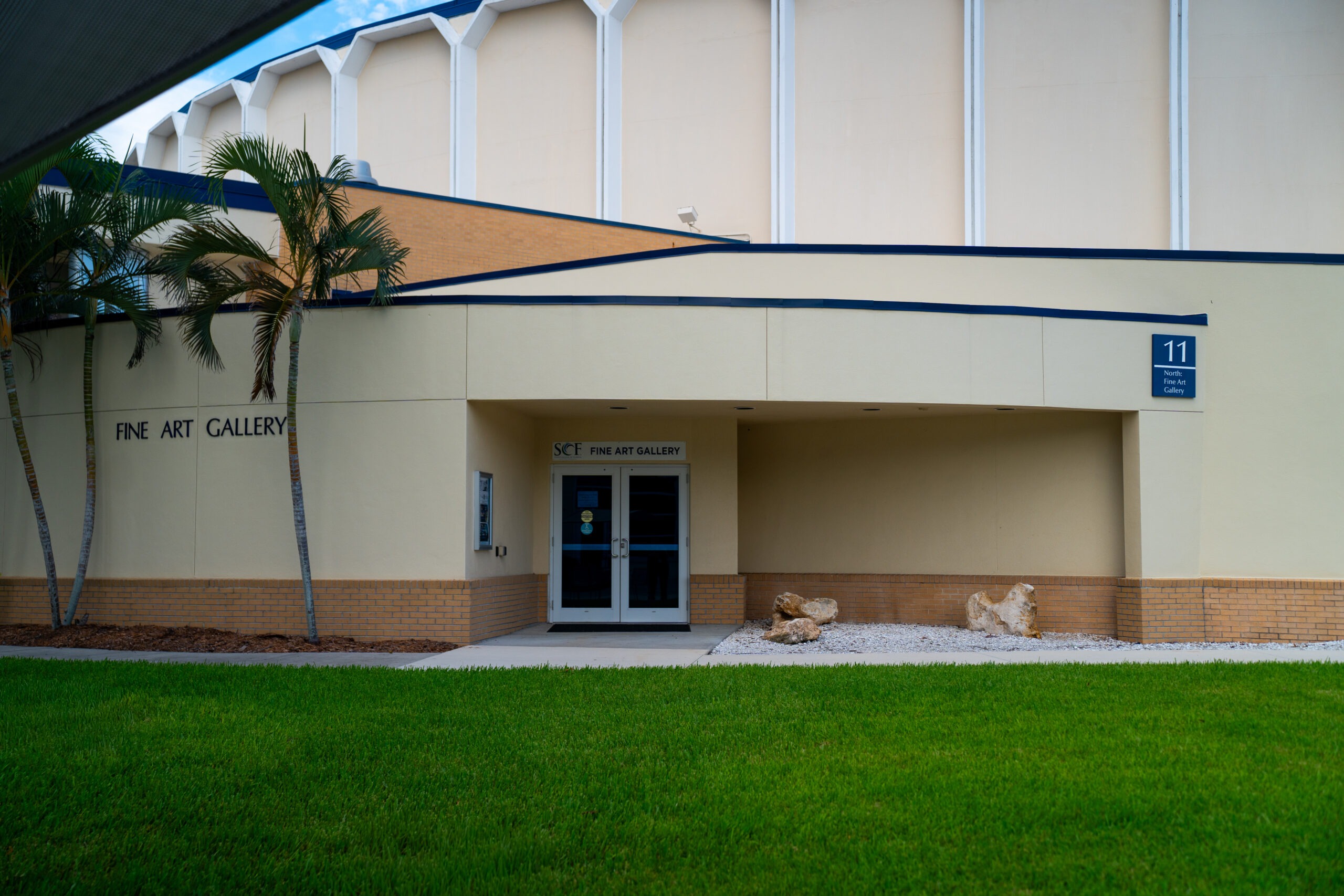 Bldg. 11 North – The Gallery at SCF Bradenton Art gallery and exhibits. On the northeast side of the Building 11 is The Gallery at SCF which provides dynamic exhibitions that embrace critical issues and connections between art, education and culture.
