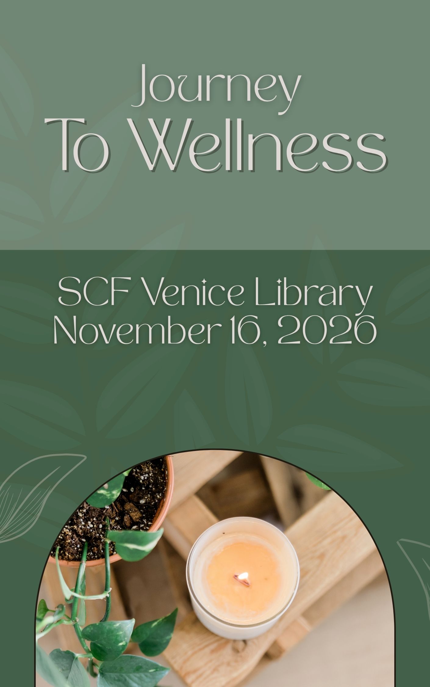 SCF Venice Library Wellness Event  Come to this all-day event to experience mindful wellness at the SCF Venice library. Please inquire with the front desk for more information. Date: Monday, Nov. 16, 2026 Time: 9 a.m.  Location: Dr. Bill Jervey, Jr. Library (Bldg. 300) Rm. 342 - Makerspace at SCF Venice